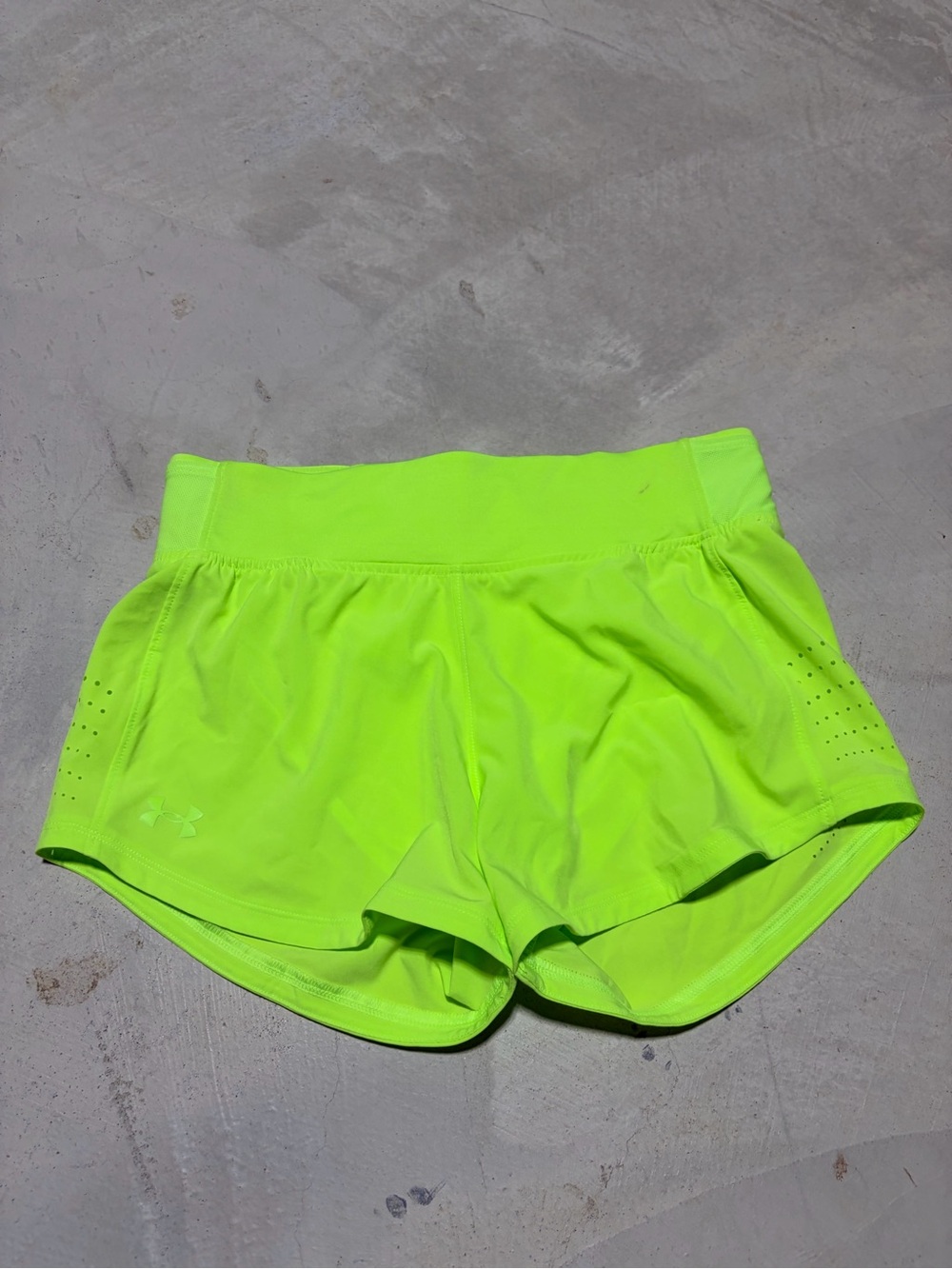 Under Armour Neon Green Women's Performance Shorts medium